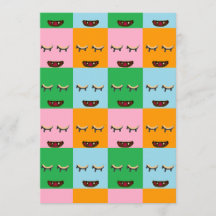 笑顔のモンスターブロック顔