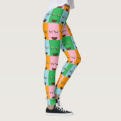 笑顔のモンスターブロック顔 レギンス (右)