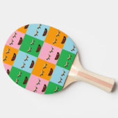 笑顔のモンスターブロック顔 卓球ラケット (横)