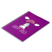 笑顔のユニコーンハッピーバイブ ノートブック (左側)