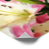 笑顔のユリーフラワーアートフォト絵画ズ ポスター (角)