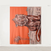 笑顔のライオン タペストリー (正面)