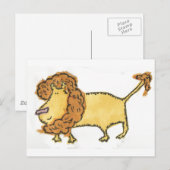 笑顔のライオン ポストカード (正面/裏面)