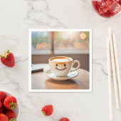 笑顔のラテバイサニーウィンドウ スタンダードカクテルナプキン (インサイチュ)