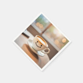 笑顔のラテバイサニーウィンドウ スタンダードカクテルナプキン (角)