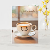 笑顔のラテ誕生日 カード (黄色い花)