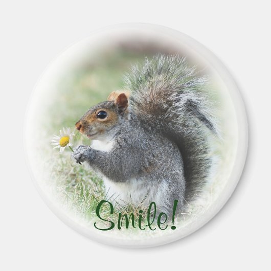 笑顔のリス磁石 マグネット (正面)