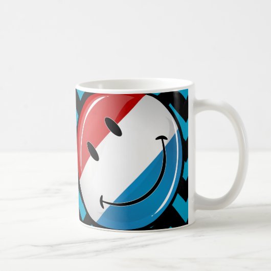 笑顔のルクセンブルグ旗 コーヒーマグカップ (右)
