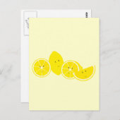 笑顔のレモンキャラクター ポストカード (正面/裏面)