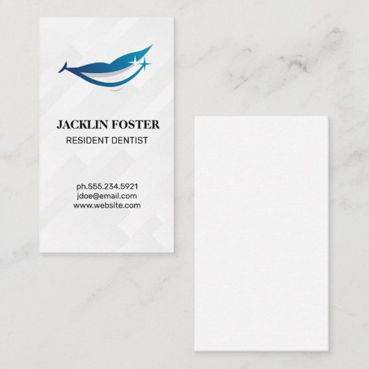 笑顔のロゴ | 歯科 名刺 (正面/裏面)