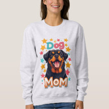 笑顔のロットワイラー犬ママ