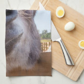 笑顔のロバのキッチンタオル キッチンタオル (四つ折り)