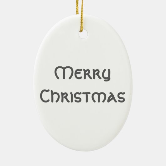 笑顔のロバのクリスマスの装飾 セラミックオーナメント (裏面)