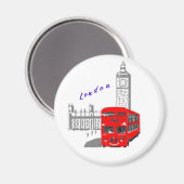 笑顔のロンドンバス マグネット (正面/裏面)