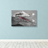 笑顔のワニとハエ キャンバスプリント (インサイチュ (ウッドフロア))