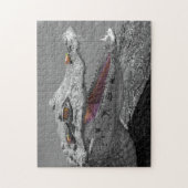 笑顔のワニとハエ-コスタリカ ジグソーパズル (縦)