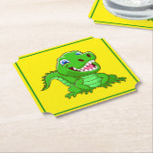 笑顔のワニ漫画–64836 ペーパーコースター (アングル)