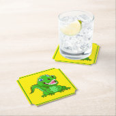 笑顔のワニ漫画–64836 ペーパーコースター (インサイチュ)