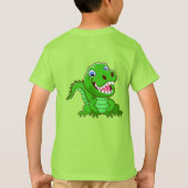 笑顔のワニ漫画 Tシャツ (裏面)