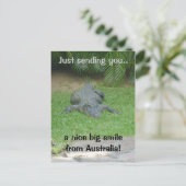 笑顔のワニ葉書 ポストカード (スタンド正面)