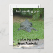 笑顔のワニ葉書 ポストカード (正面/裏面)