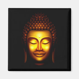 笑顔の主の仏金ゴールドと黒 マグネット