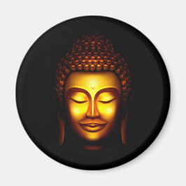 笑顔の主の仏金ゴールドと黒 マグネット