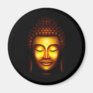 笑顔の主の仏金ゴールドと黒 マグネット
