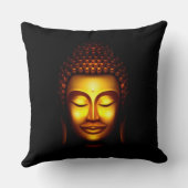 笑顔の仏金ゴールドと黒 クッション (裏面)