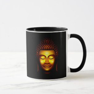 笑顔の仏金ゴールドと黒 マグカップ