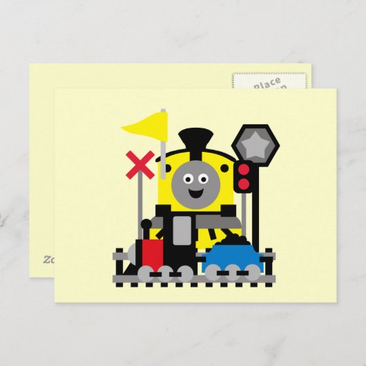 笑顔の列車 ポストカード (正面/裏面)