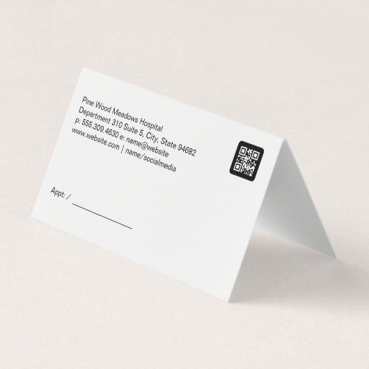 笑顔の医師 |産婦人科医のロゴ 名刺 (裏面)