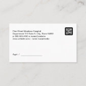 笑顔の医師 |産婦人科医のロゴ 名刺 (裏面)