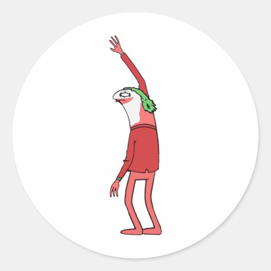 笑顔の友だちAlan Psychicpebbles大人の泳ぐ ラウンドシール (正面)