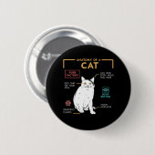 笑顔の変な猫のミーム、猫の解剖図 缶バッジ (正面&裏面)