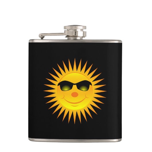 笑顔の夏の太陽 フラスク (正面)