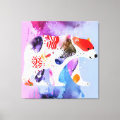 笑顔の天のクマ キャンバスプリント (正面)