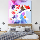 笑顔の天のクマ キャンバスプリント (インサイチュ (寝室))