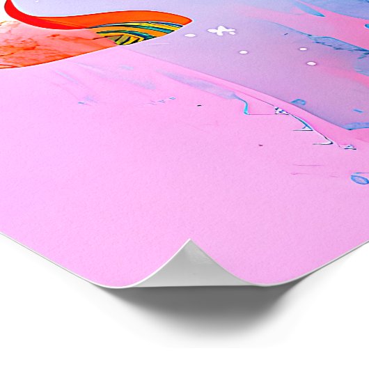 笑顔の天のクマ ポスター (角)