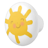 笑顔の太陽の引き出しノブ セラミックノブ (右)