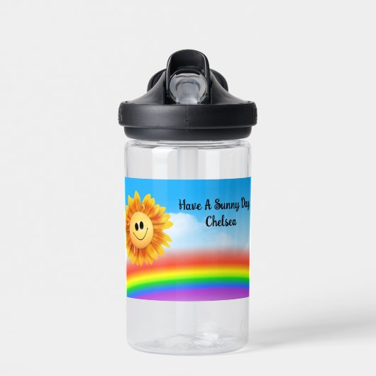 笑顔の太陽の水瓶 ウォーターボトル (正面)