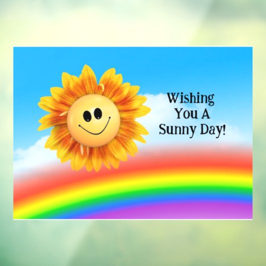 笑顔の太陽の窓にしがみつく ウィンドウサイン (シート3)