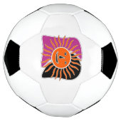 笑顔の太陽の顔サッカーボール サッカーボール (回転)