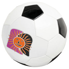 笑顔の太陽の顔サッカーボール サッカーボール