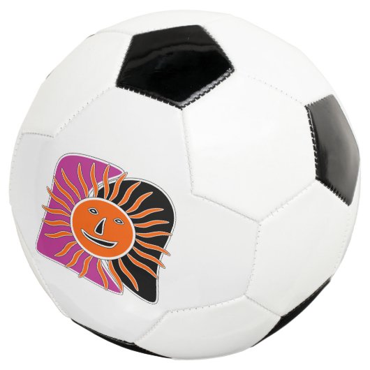 笑顔の太陽の顔サッカーボール サッカーボール (3/4)