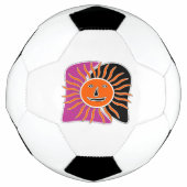 笑顔の太陽の顔サッカーボール サッカーボール (正面)