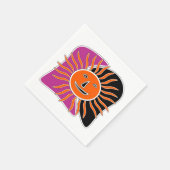 笑顔の太陽の顔ナプキン スタンダードカクテルナプキン (角)