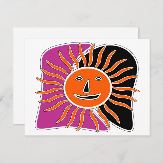 笑顔の太陽の顔 (正面/裏面)