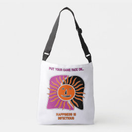 笑顔の太陽の顔 クロスボディバッグ