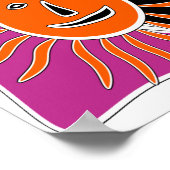 笑顔の太陽の顔 ポスター (角)